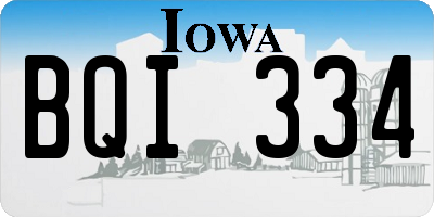 IA license plate BQI334