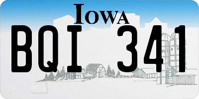 IA license plate BQI341