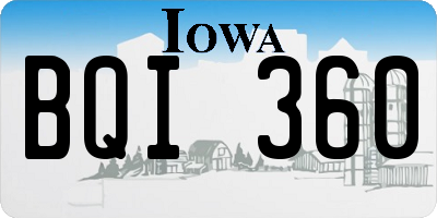 IA license plate BQI360