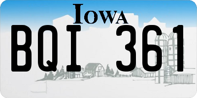 IA license plate BQI361
