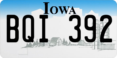 IA license plate BQI392