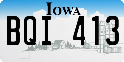IA license plate BQI413