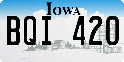IA license plate BQI420