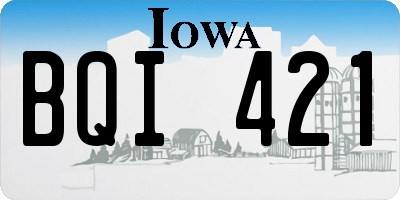 IA license plate BQI421