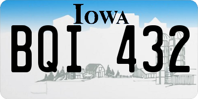 IA license plate BQI432