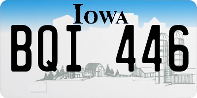 IA license plate BQI446
