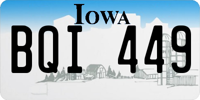 IA license plate BQI449