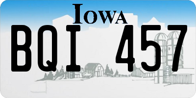 IA license plate BQI457