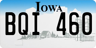 IA license plate BQI460