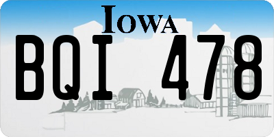 IA license plate BQI478