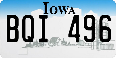 IA license plate BQI496