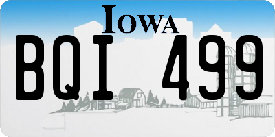 IA license plate BQI499