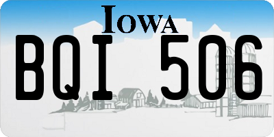 IA license plate BQI506