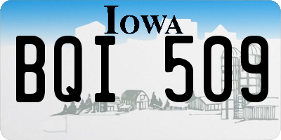 IA license plate BQI509