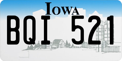 IA license plate BQI521