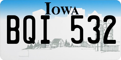 IA license plate BQI532