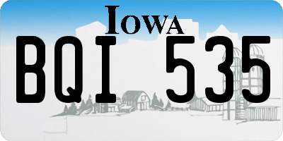 IA license plate BQI535