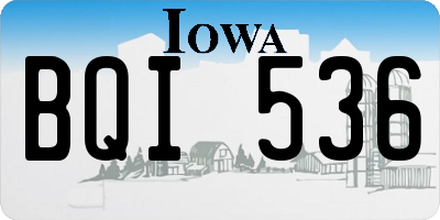 IA license plate BQI536