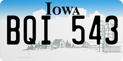 IA license plate BQI543