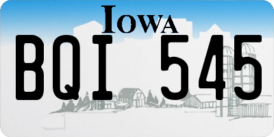 IA license plate BQI545