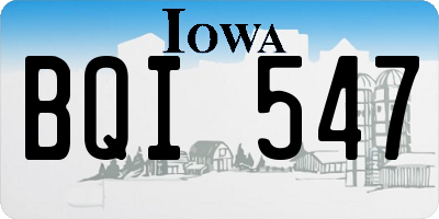 IA license plate BQI547