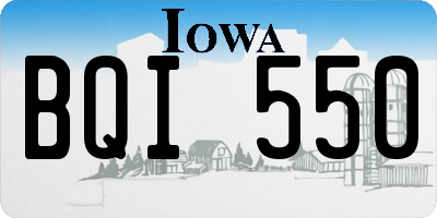 IA license plate BQI550