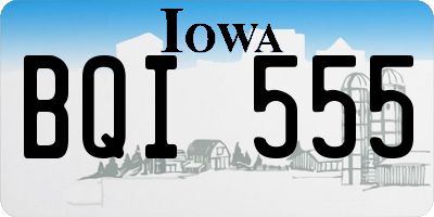 IA license plate BQI555