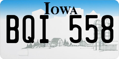 IA license plate BQI558
