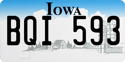 IA license plate BQI593