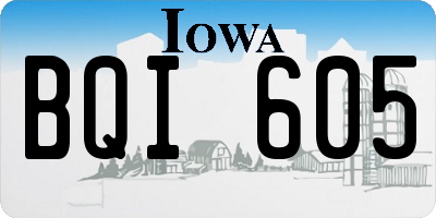 IA license plate BQI605