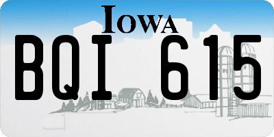 IA license plate BQI615