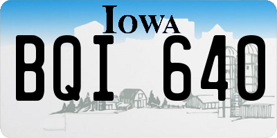 IA license plate BQI640