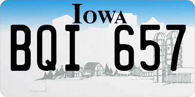 IA license plate BQI657