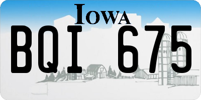 IA license plate BQI675