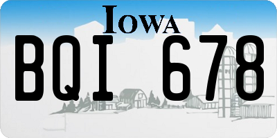 IA license plate BQI678