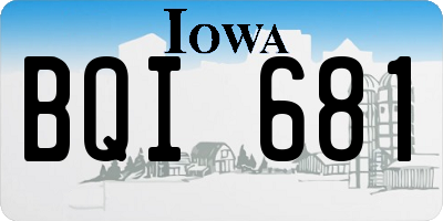 IA license plate BQI681