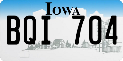 IA license plate BQI704
