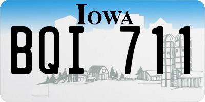 IA license plate BQI711