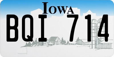 IA license plate BQI714