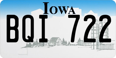 IA license plate BQI722