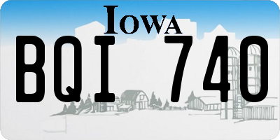IA license plate BQI740