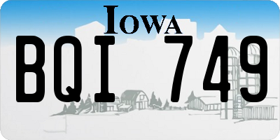 IA license plate BQI749