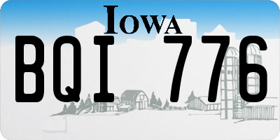 IA license plate BQI776