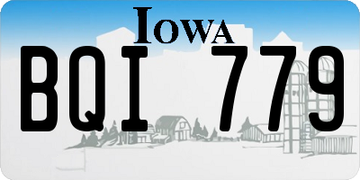 IA license plate BQI779