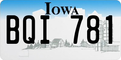 IA license plate BQI781