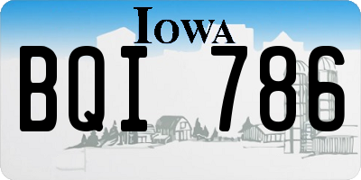 IA license plate BQI786