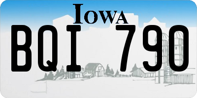 IA license plate BQI790