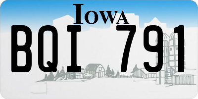 IA license plate BQI791