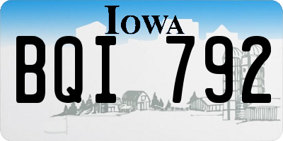 IA license plate BQI792