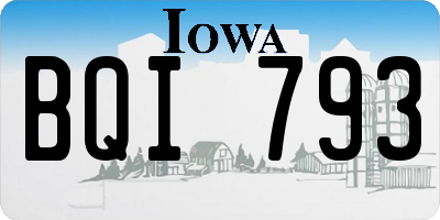 IA license plate BQI793